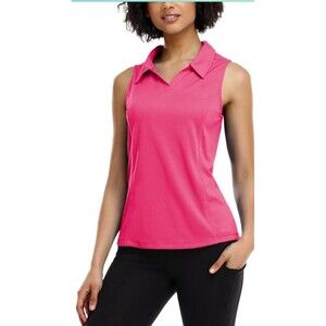 COOrun Women's Golf Polo Shirts Sleeveless Quick Dry Tennis T-Shirts Large